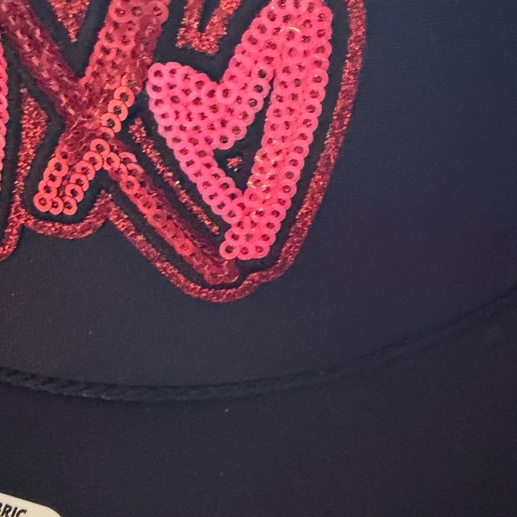 OTTO Black Trucker Hat with Red and Pink Heart Design - Picture 3 of 5